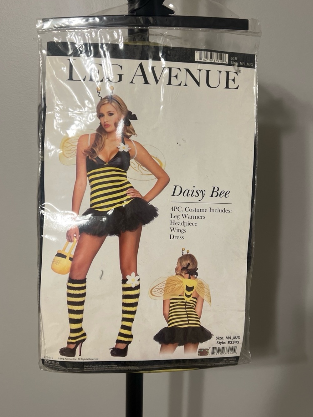DEADSTOCK Y2K LEG AVENUE DAISY BEE SIZE MEDIUM/LARGE